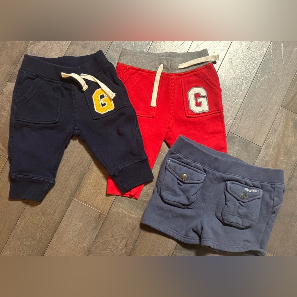 Baby Gap Joggers (2 Joggers) Polo Ralph Lauren Shorts 6 Months